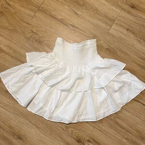 Elegant White Tiered Skirt